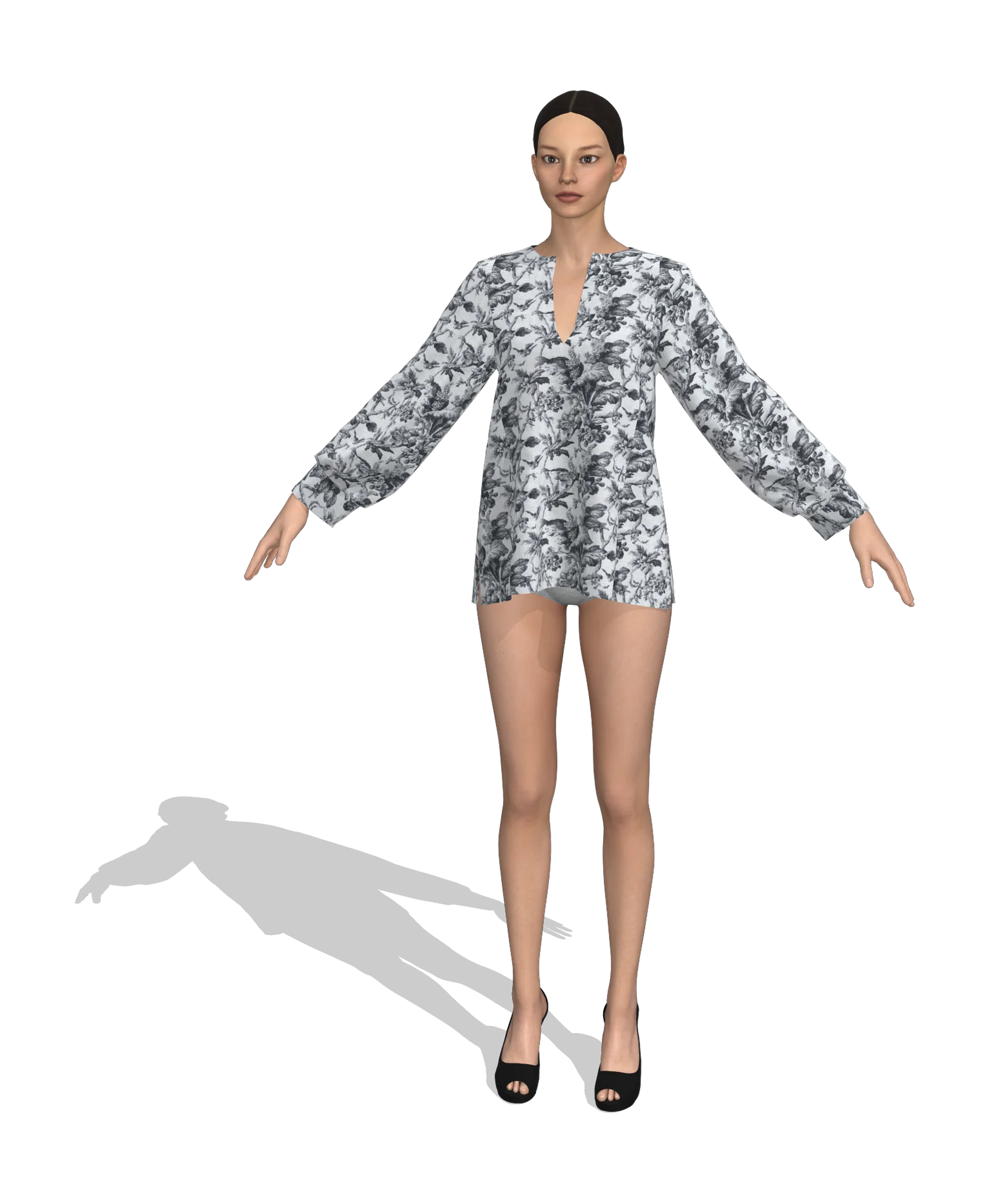 KDscion p177 full sleeve loose shift top